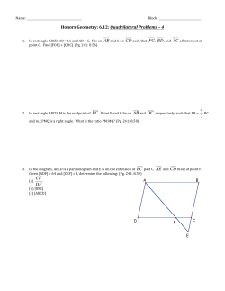 Honors Geometry: 6.12: Quadrilateral Problems – 4 4 3 CF DF