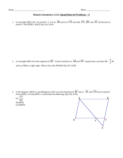 Honors Geometry: 6.12: Quadrilateral Problems – 4 4 3 CF DF
