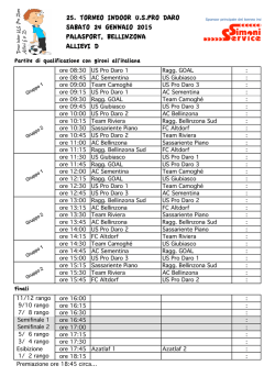 Programma allievi D 2015