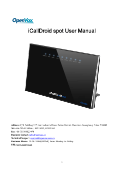 iCallDroid spot User Manual