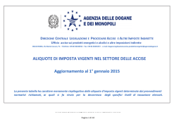 ALIQUOTE DI IMPOSTA VIGENTI NEL SETTORE