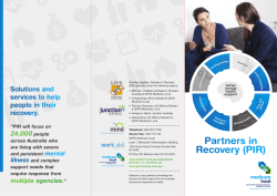 Partners in Recovery (PIR) - Southern Adelaide-Fleurieu