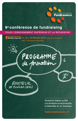 programme 2014 - Association Française des Fundraisers