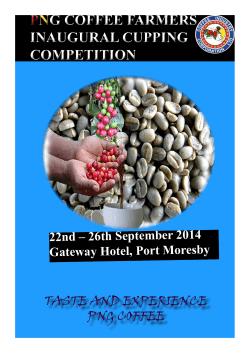 PNG COFFEE FARMERS INAUGURAL CUPPING COMPETITION