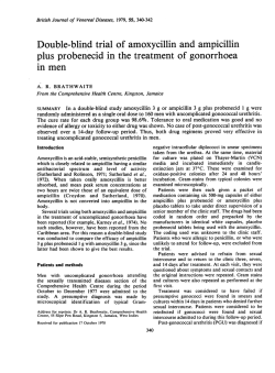 Double-blind trial of amoxycillin and ampicillin plus probenecid in