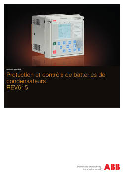Protection et contrôle de batteries de condensateurs REV615
