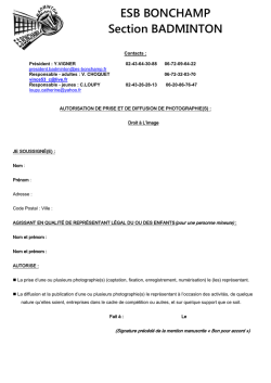 droit a Image ESB BONCHAMP BAD 2014-2015