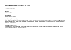 DPhG Jahrestagung 2014 (Stand 14.05.2014)