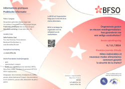 Informations pratiques Praktische informatie - BFSO