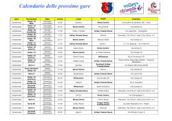 Gli incontri della settimana - ASD Roma Centro Volley