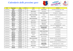 Gli incontri della settimana - ASD Roma Centro Volley