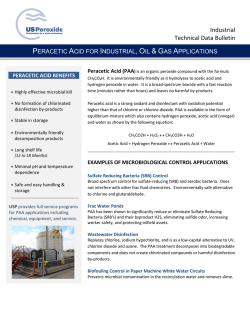 Peracetic Acid Data Sheet - Industrial