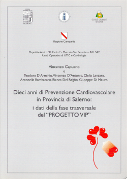 i dati della fase trasversale del &ldquo;Progetto
