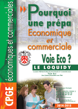 Voie éco - Collége Lycée Saint Joseph du Loquidy
