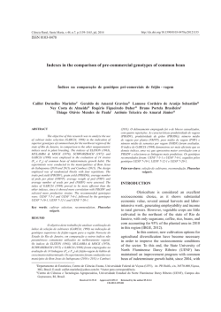 Indexes in the comparison of pre-commercial genotypes of