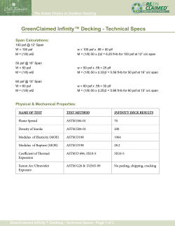 GreenClaimed Infinity™ Decking - Technical Specs