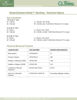 GreenClaimed Infinity&trade; Decking - Technical Specs