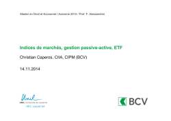 Indices et ETF - C. Caperos