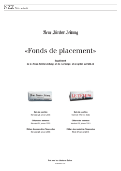 «Fonds de placement» - Neuen Zürcher Zeitung