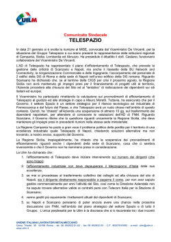 incontro al Mise con le rappresentanze regionali