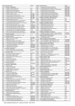 Il listino completo