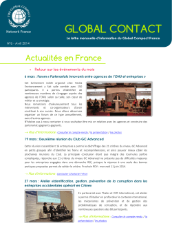 Global Contact n°6 - Avril 2014
