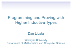 slides - Dan Licata - Wesleyan University
