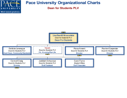 Pace University Organizational Charts Dean for Students PLV