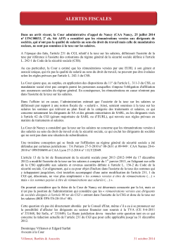 31 octobre 2014 - Cabinet Villemot, Névot, Barthès associés