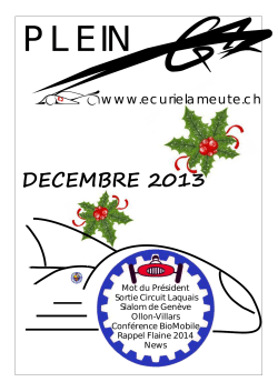 DECEMBRE 2013 - Ecurie La Meute