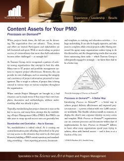 Content Assets for Your PMO