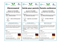 Elterenowend Soirée pour parents Parents conference