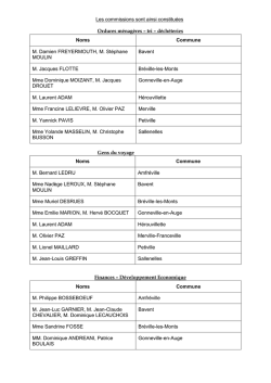 Les commissions sont ainsi constituées Ordures