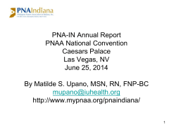 PNA-IN Annual Report PNAA National Convention Caesars Palace