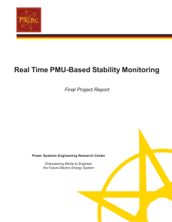 Real Time PMU-Based Stability Monitoring (S-50)