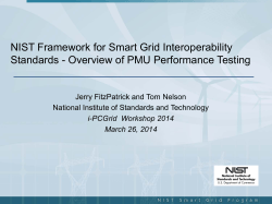 NIST Framework for Smart Grid Interoperability Standards