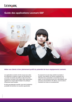 Guide des applications Lexmark ESF