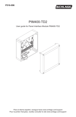 Panel Interface Module (PIM400-TD2) User Guide