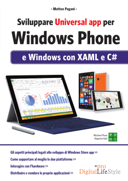 e Windows con XAML e C# Sviluppare Universal app per