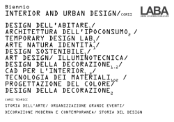INTERIOR AND URBAN DESIGN/CORSI