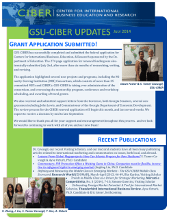 GSU-CIBER UPDATES - Georgia State University