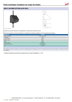 Fiche technique: Compteur de coups de foudre EEZ 0 99 RD8