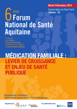 6Forum National de Santé Aquitaine é e Sa Santéae S