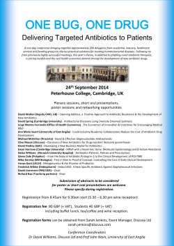 One Bug, One Drug Conference 2014, Cambridge