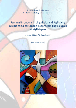 Personal Pronouns programme - Les pronoms personnels