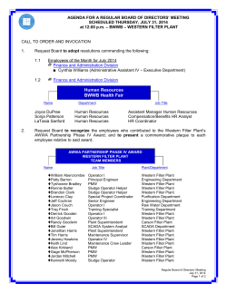 Board Meeting Agenda July 31, 2014