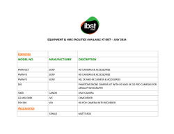 Download equipment list (Updated July 2014)