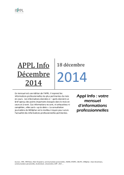 APPL info décembre 2014