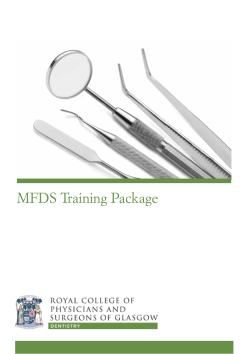 MFDS Training Package - Royal College of Physicians and