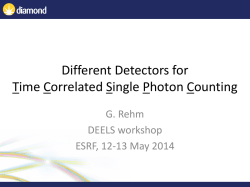 Different detectors for Tim-Corr. Single Photon Counting